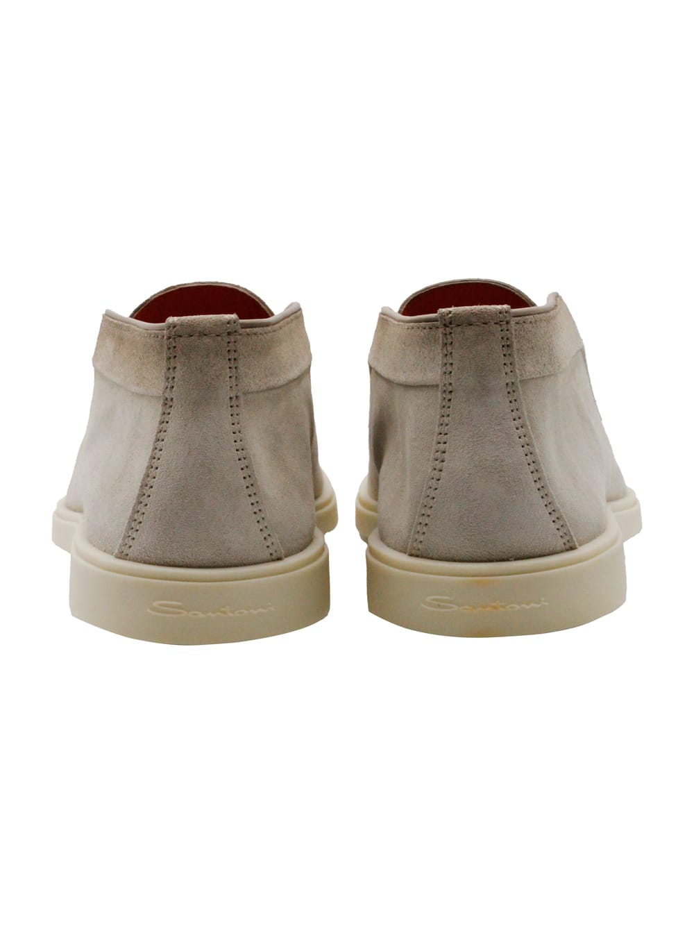 Santoni Desert Ankle Boots In Beige