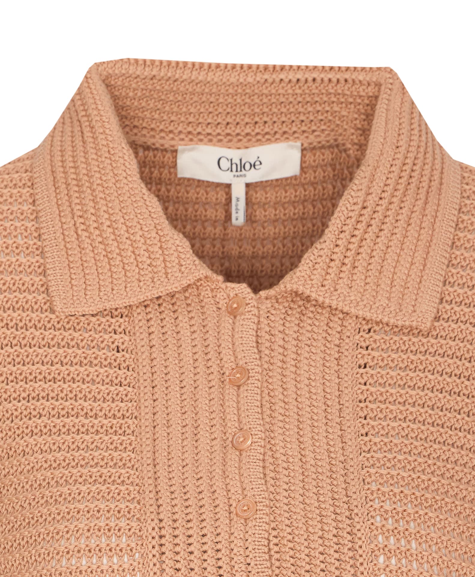 Chloé Crochet-knit Ruffled Cardigan