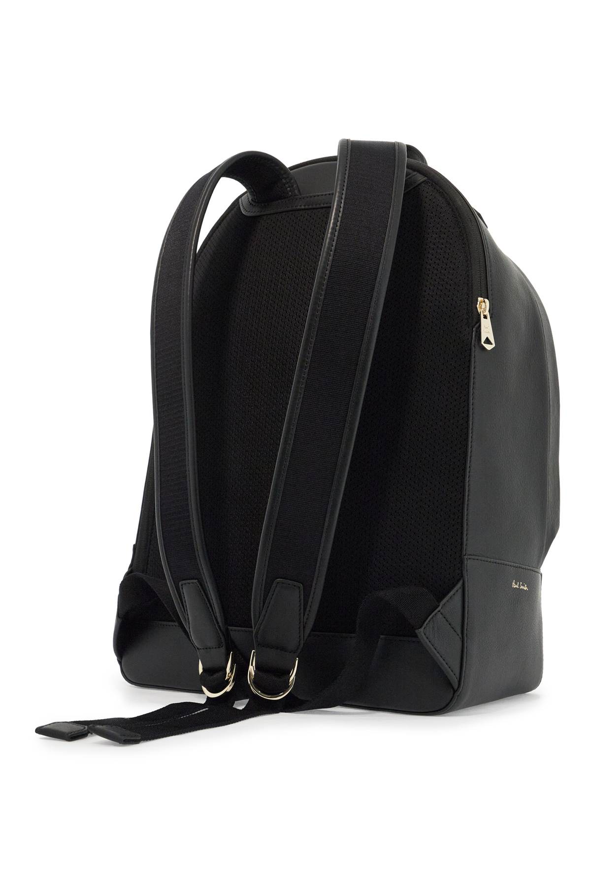 Shop Paul Smith Signature Stripe Leather Backpack In Black (black)