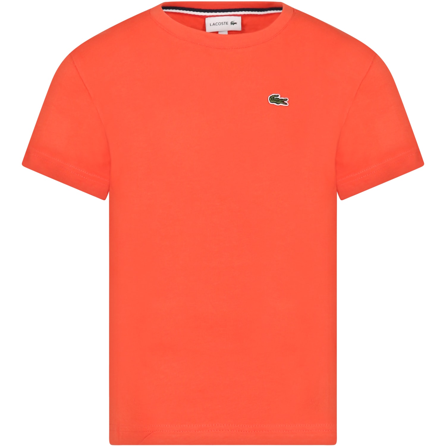Lacoste Kids' Red T-shirt For Boy With Iconic Logo