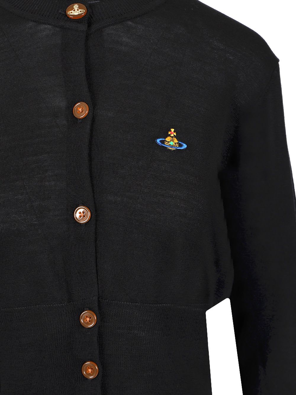 Shop Vivienne Westwood Bea Cropped Cardigan In Black