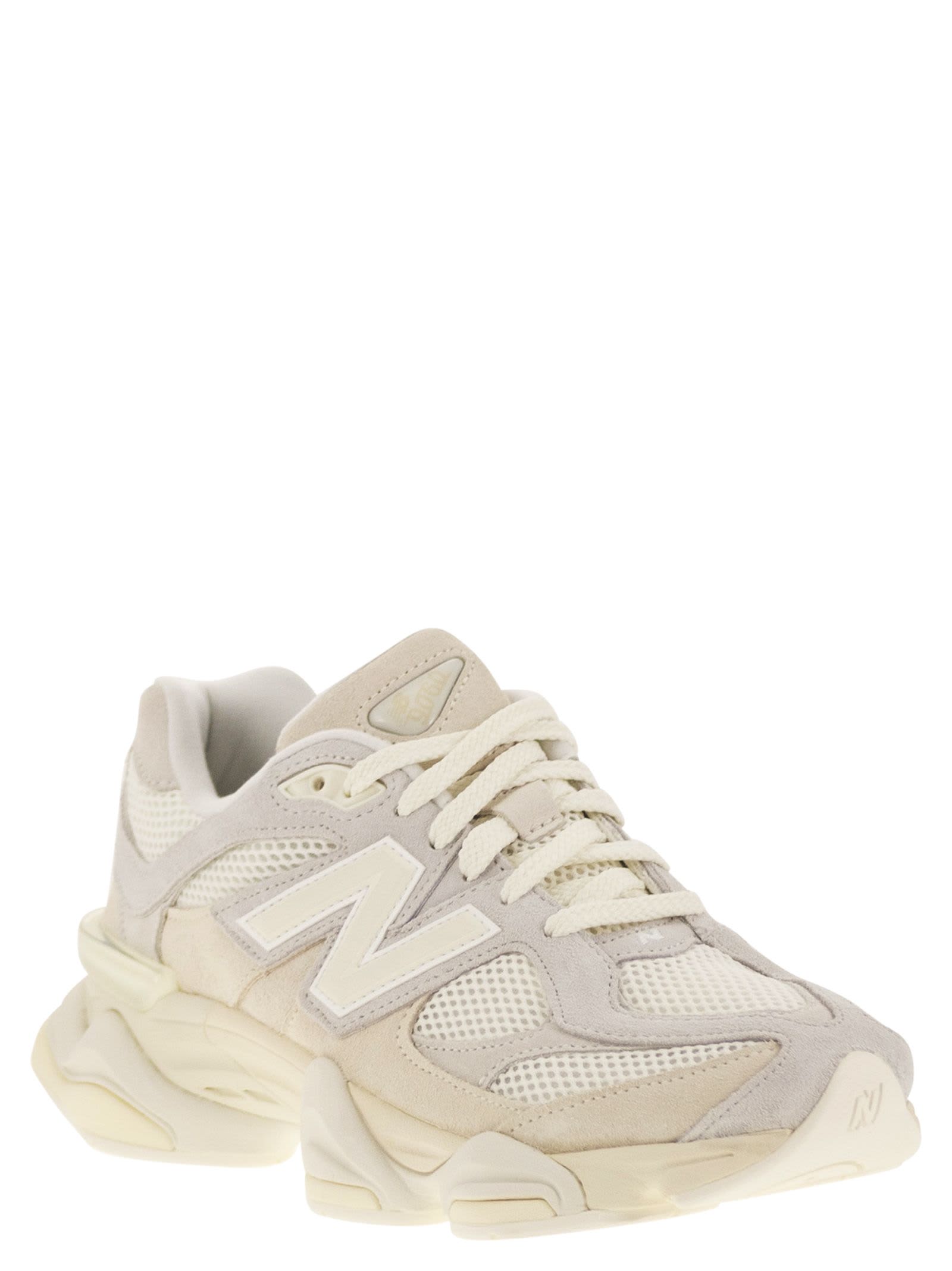 New Balance 9060 Suede And Mesh Low-top Sneakers In White