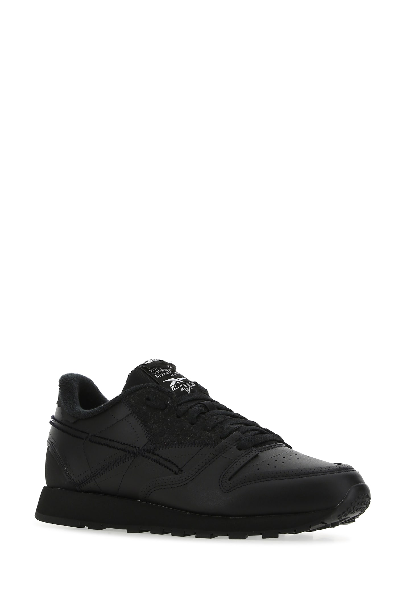 Reebok Black Leather And Fabric Project 0 Cl Memory Of Sneakers In Blackftwwhtblack