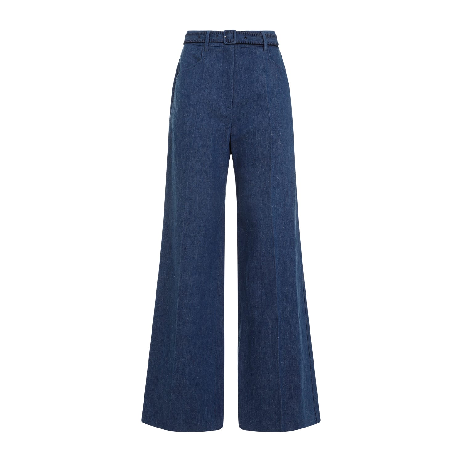 Shop Gabriela Hearst Norman Pants In Dnm Denim