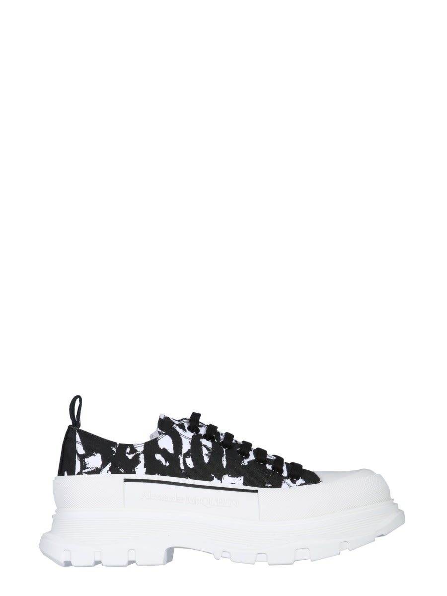 Shop Alexander Mcqueen Tread Slick Lace-up Sneaker In White