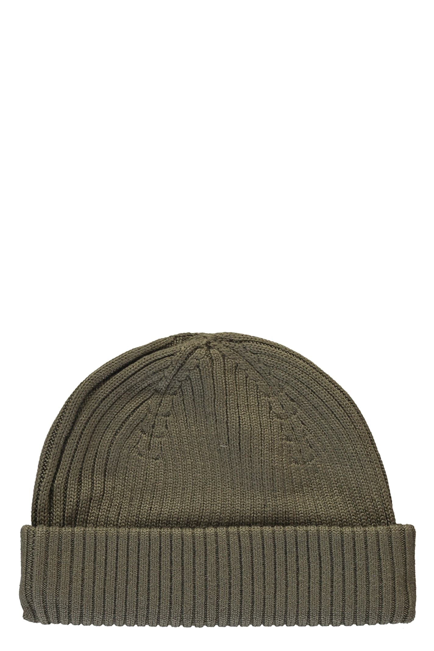Parajumpers Ribbed Beanie Hat Olive Grey In Green