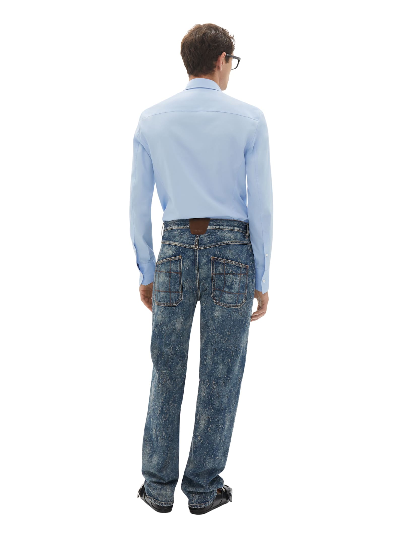 Ferrari Popeline Shirt In Blue