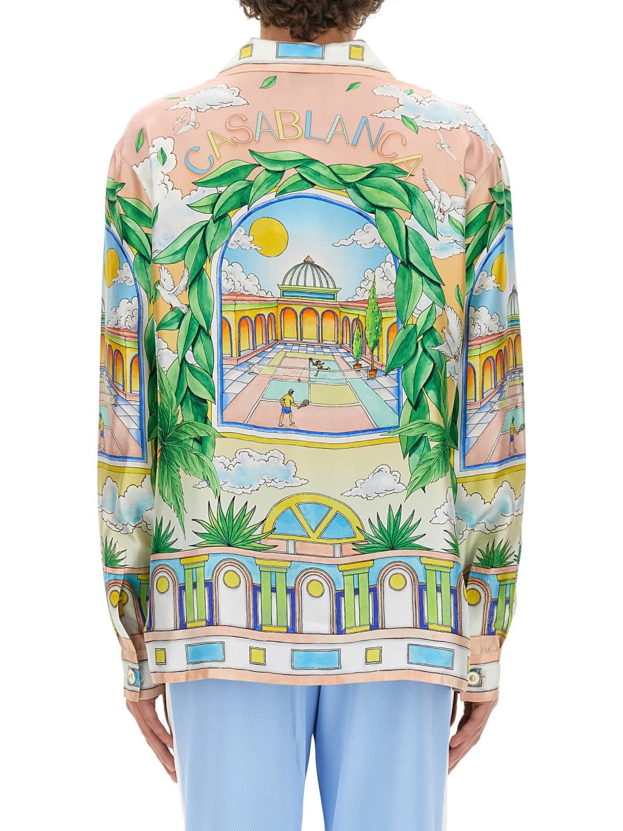 Shop Casablanca Printed Shirt In Multicolour