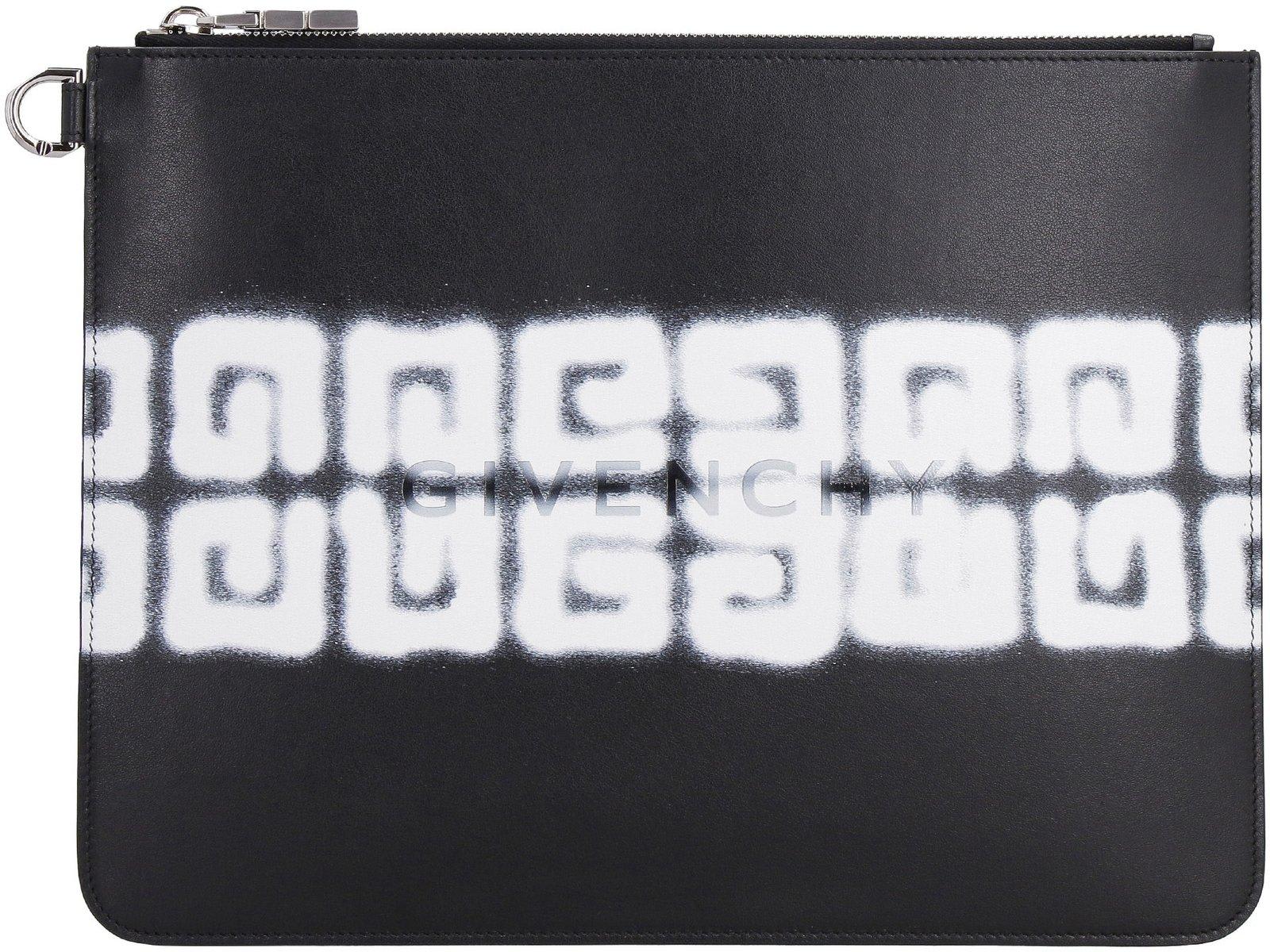 Givenchy 4g Tag Effect Printed Large Pouch