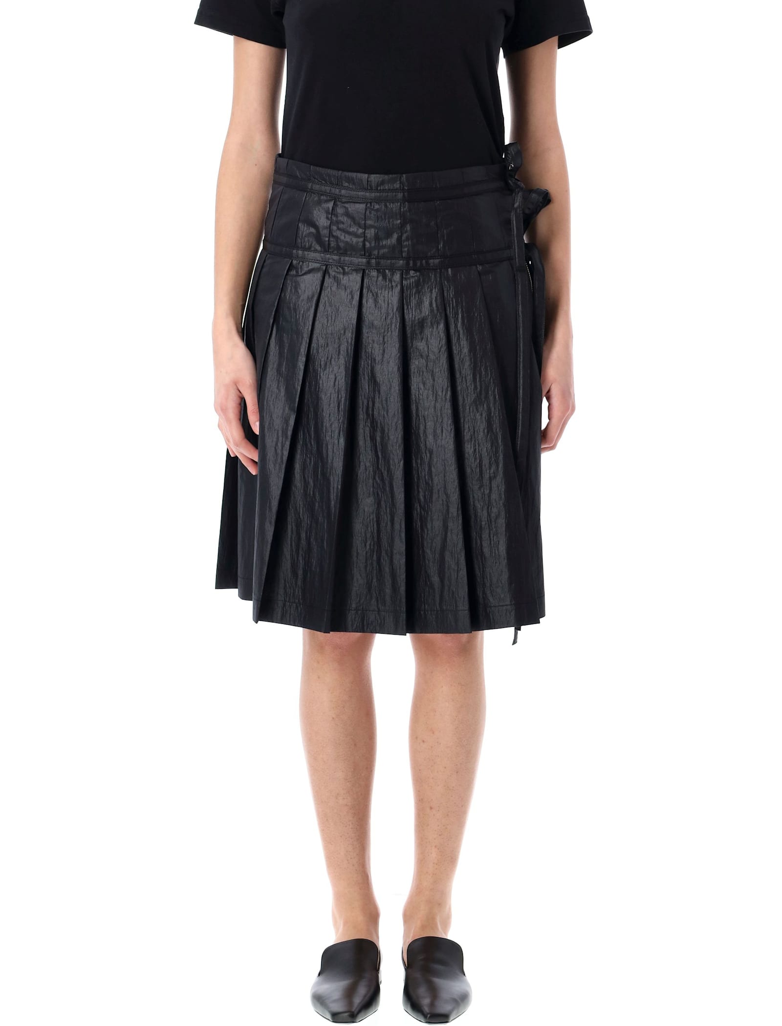 Pleated Zipper Skirt