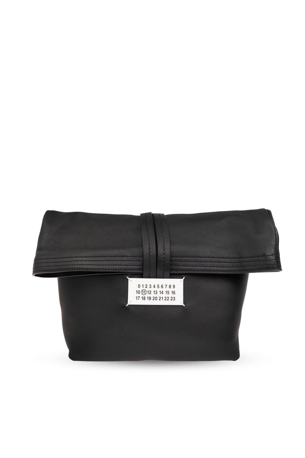 Maison Margiela Roll-top Handbag In Black