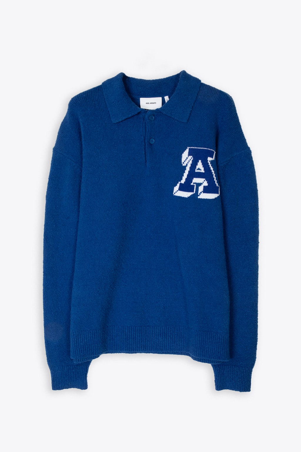 AXEL ARIGATO TEAM POLO SWEATER ROYAL BLUE KNITTED POLO SWEATER - TEAM POLO SWEATER