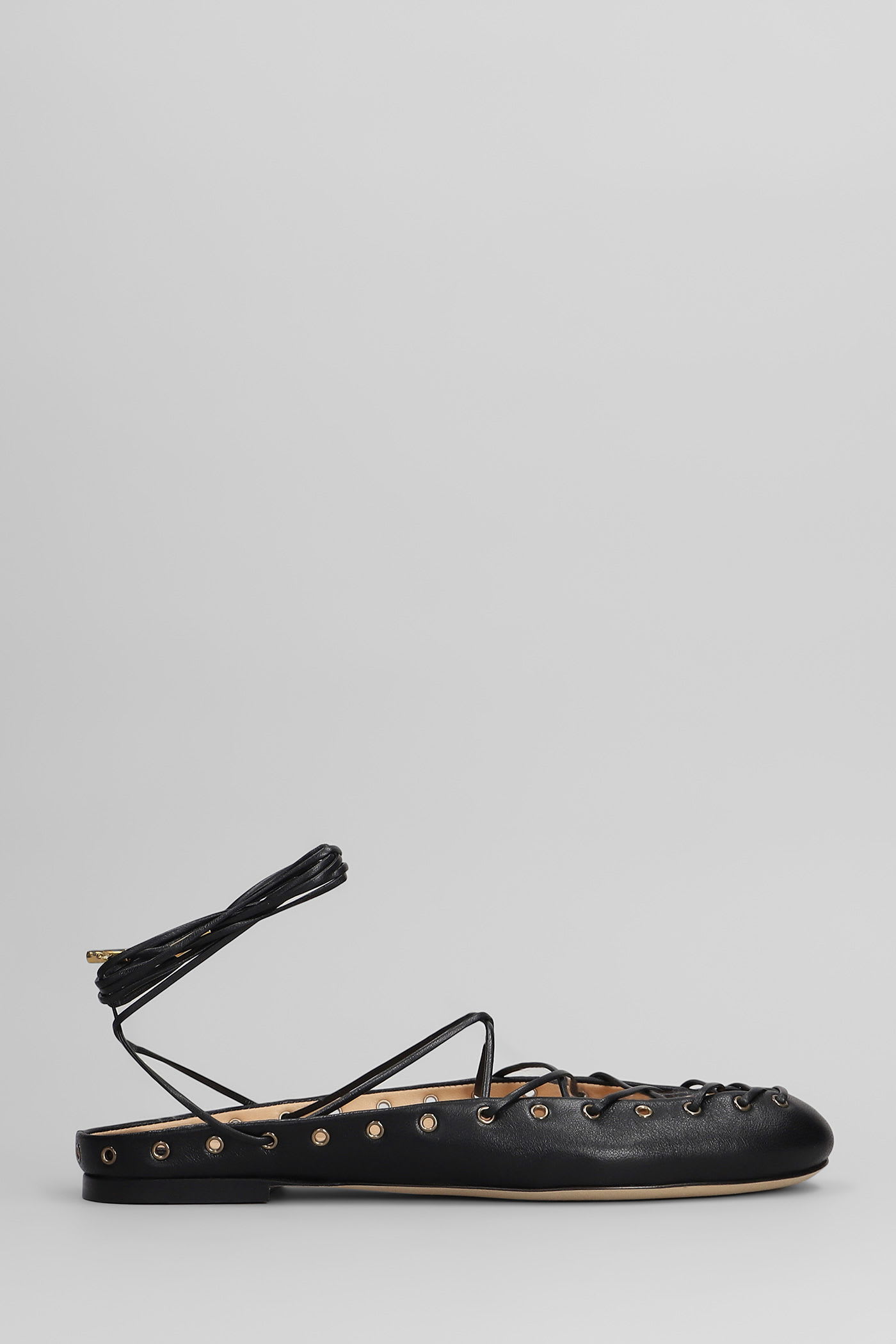 Chloé Ghillies Ballet Flats In Black Leather