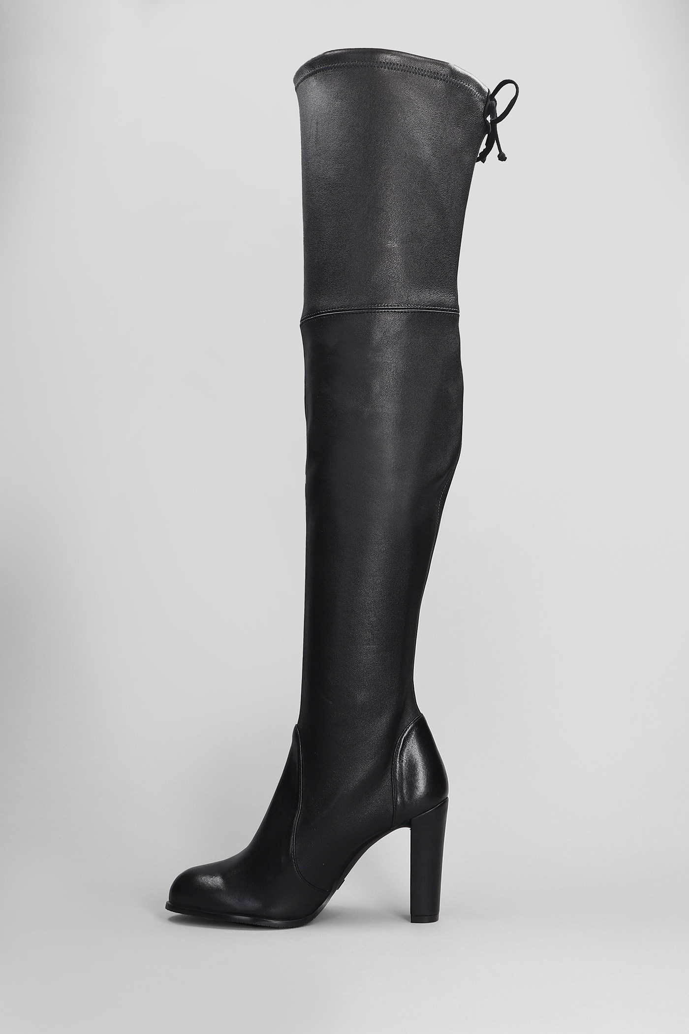 Shop Stuart Weitzman Highland High Heels Boots In Black Leather