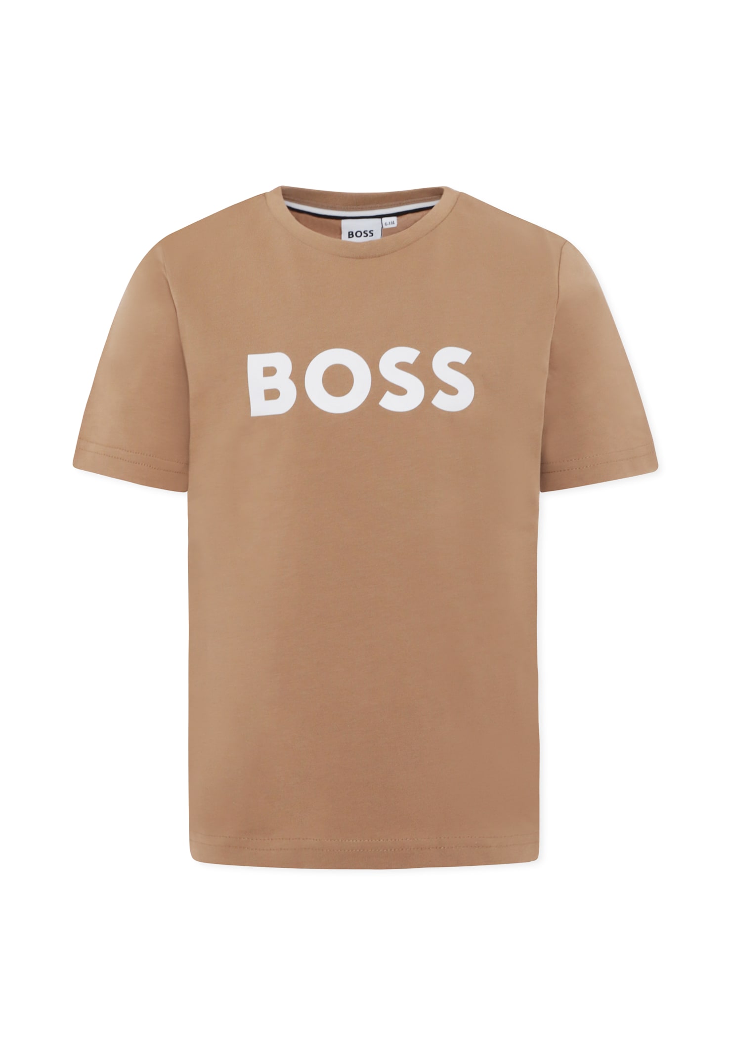 Hugo Boss Kids' Brown T-shirt For Boy With Logo