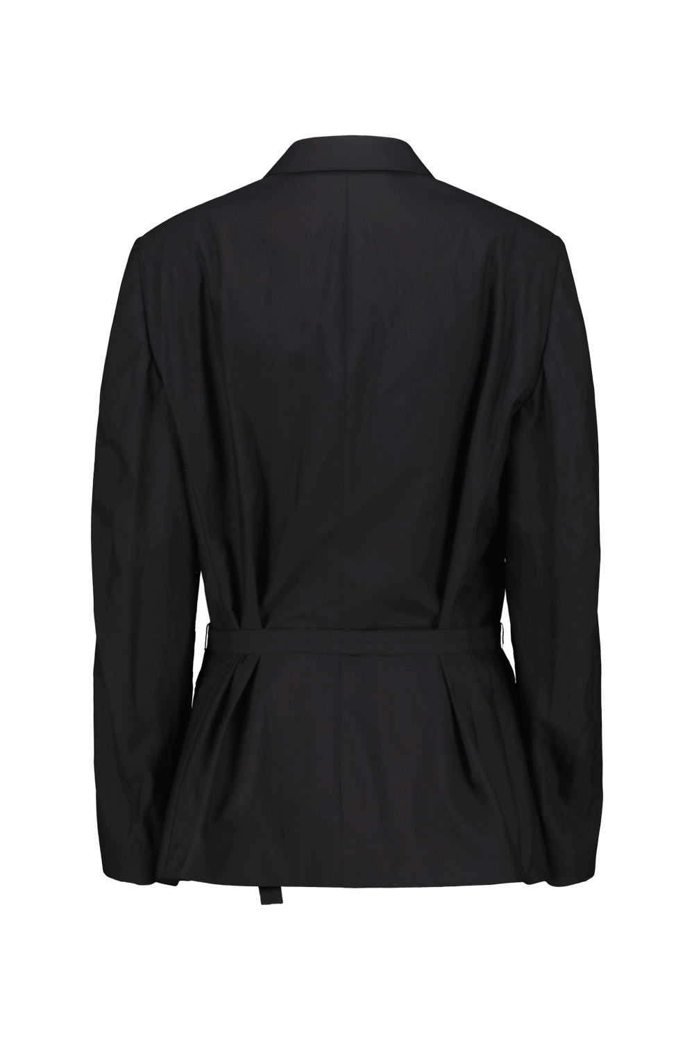 Shop Lemaire Belted Light Tailored Jacket In Black