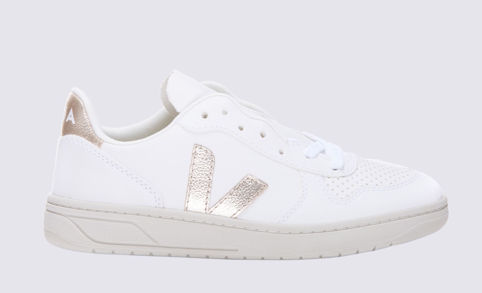 White Faux Leather Sneakers