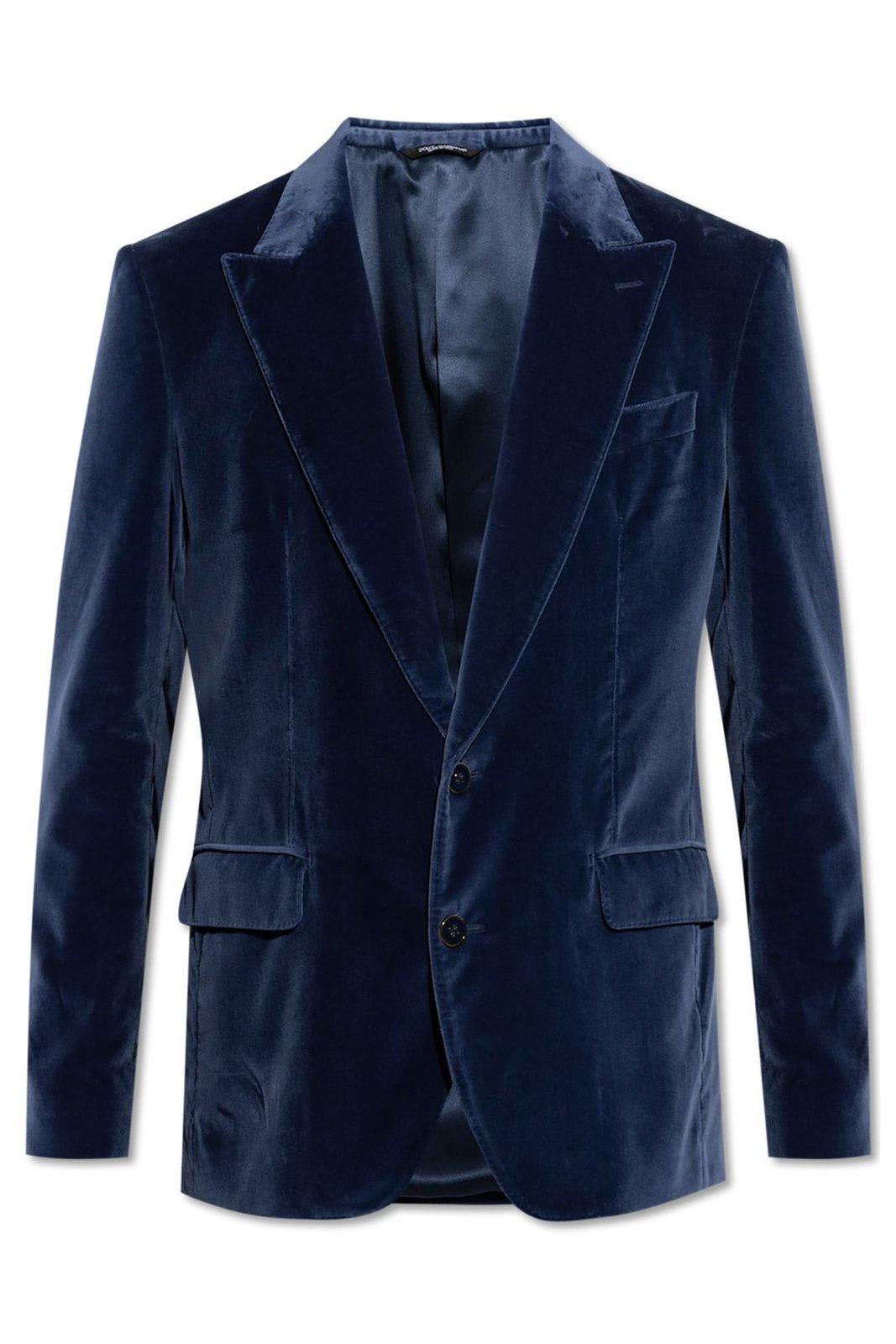 Single-breasted Velvet Blazer