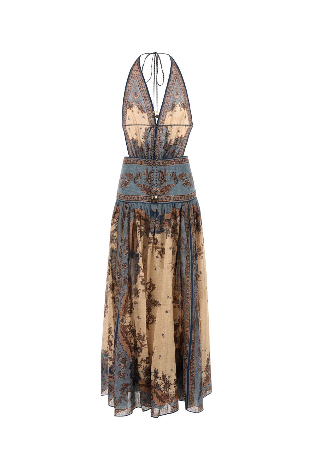 Zimmermann Printed Cotton Ascension Dress In Neutral