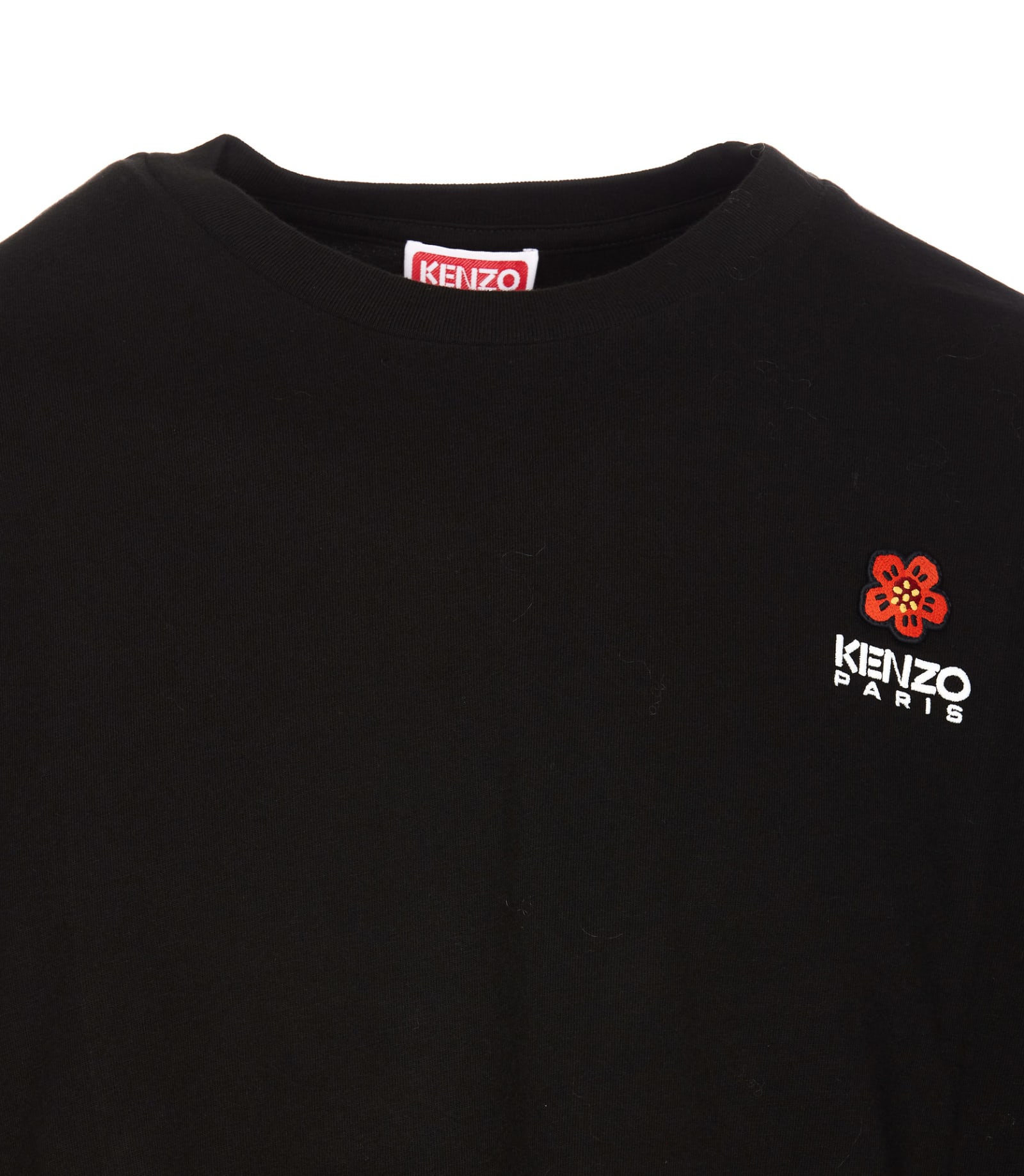 Shop Kenzo Boke Flower Crest Embroidery T-shirt In Black