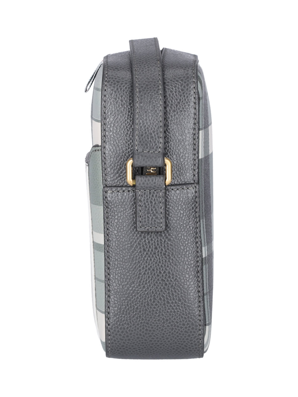 Shop Thom Browne Vertical Camera Crossbody Bag In Gray