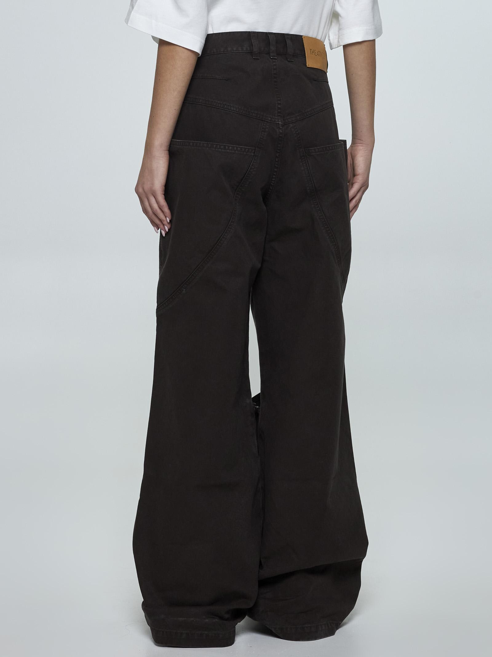 Attico Baggy Multi-pocket Pants In Brown