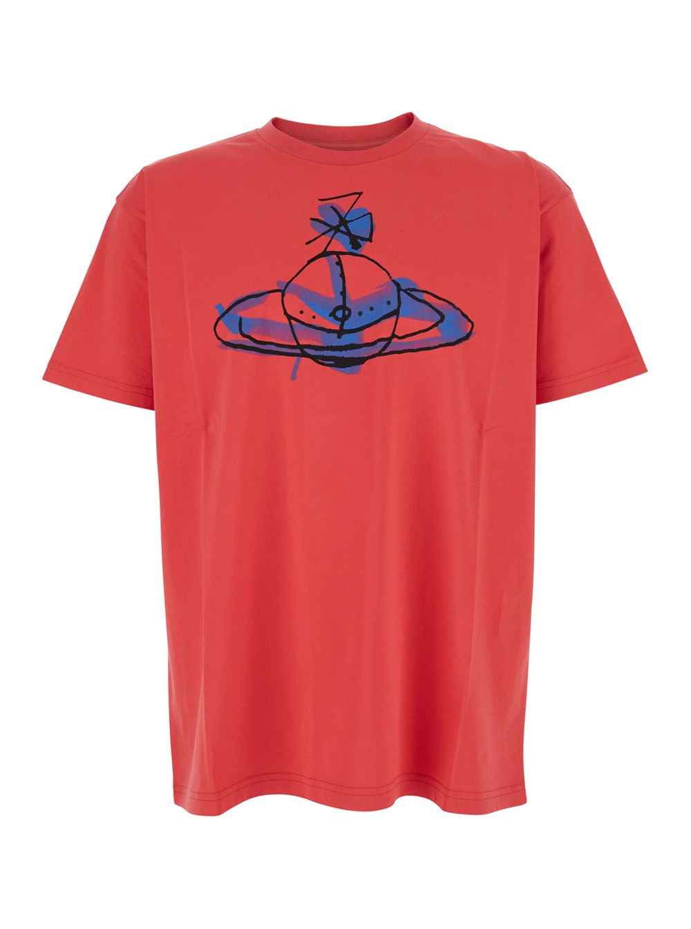 Vivienne Westwood Drawn Orb Classic T-shirt In Red