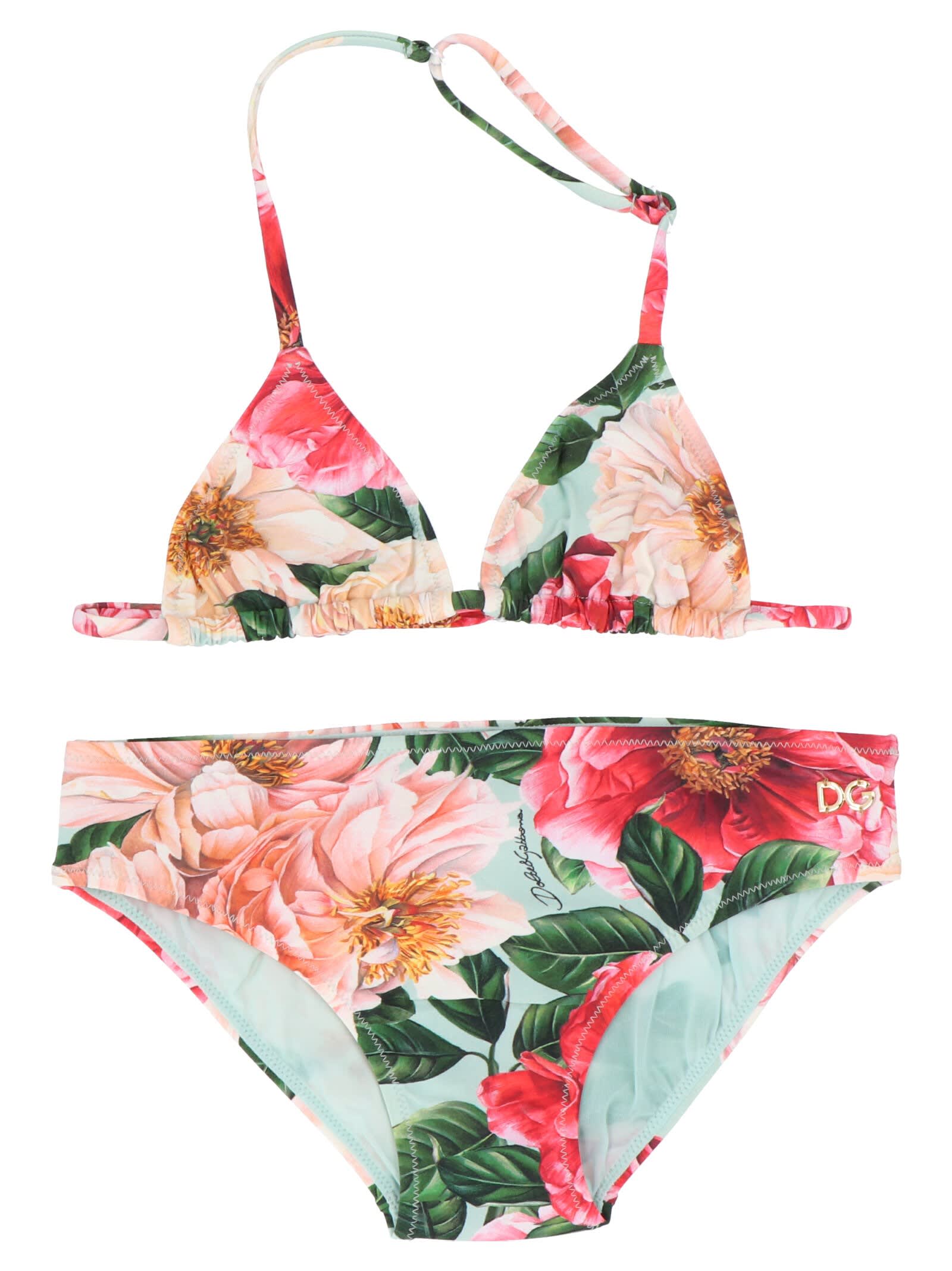 Dolce & Gabbana Camellia Print Bikini