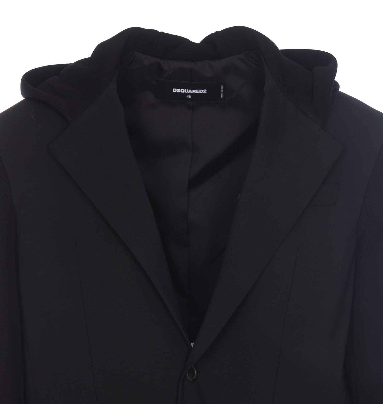 Shop Dsquared2 Hooded Relax Jacket In Black