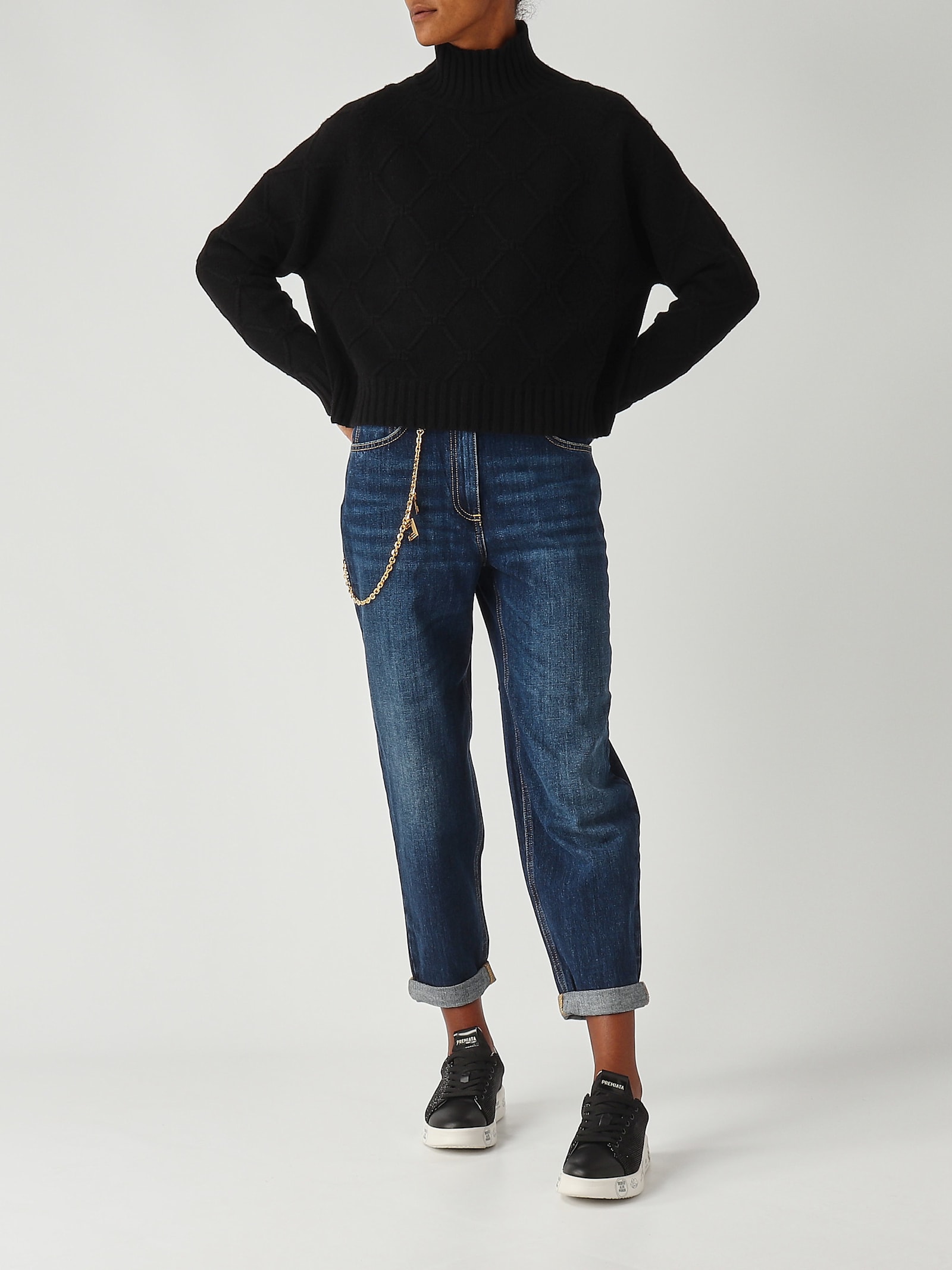 Elisabetta Franchi Lana Sweater In Black