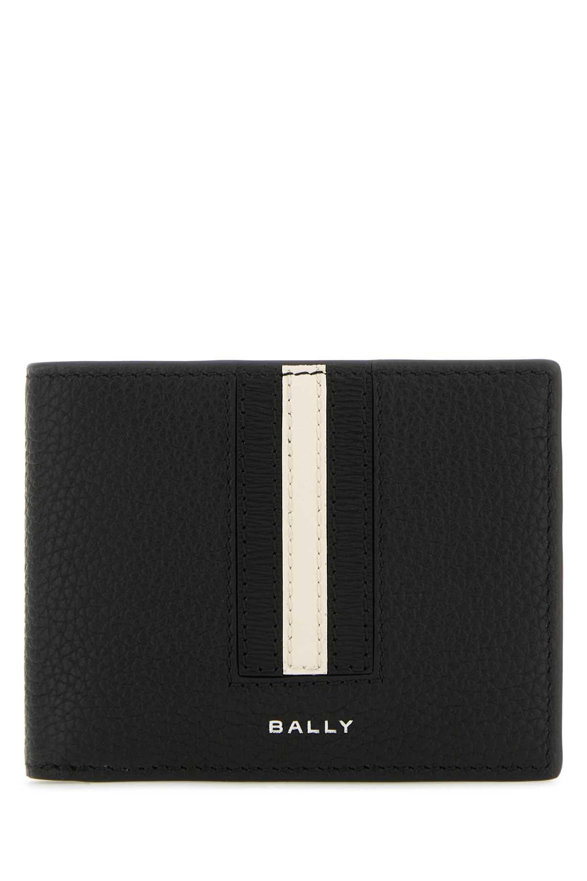 Shop Bally Black Leather Wallet In Blackpalladio