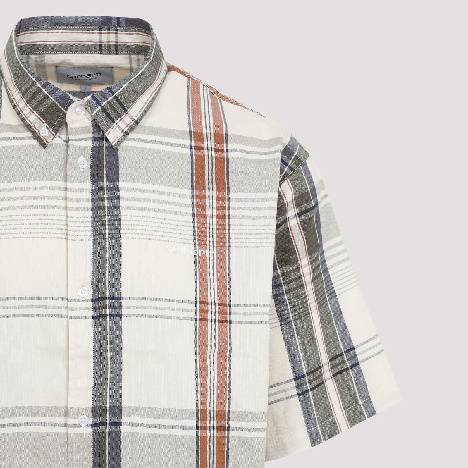 Carhartt Roslin Flannel Check Short-sleeved Shirt In Natural Wax