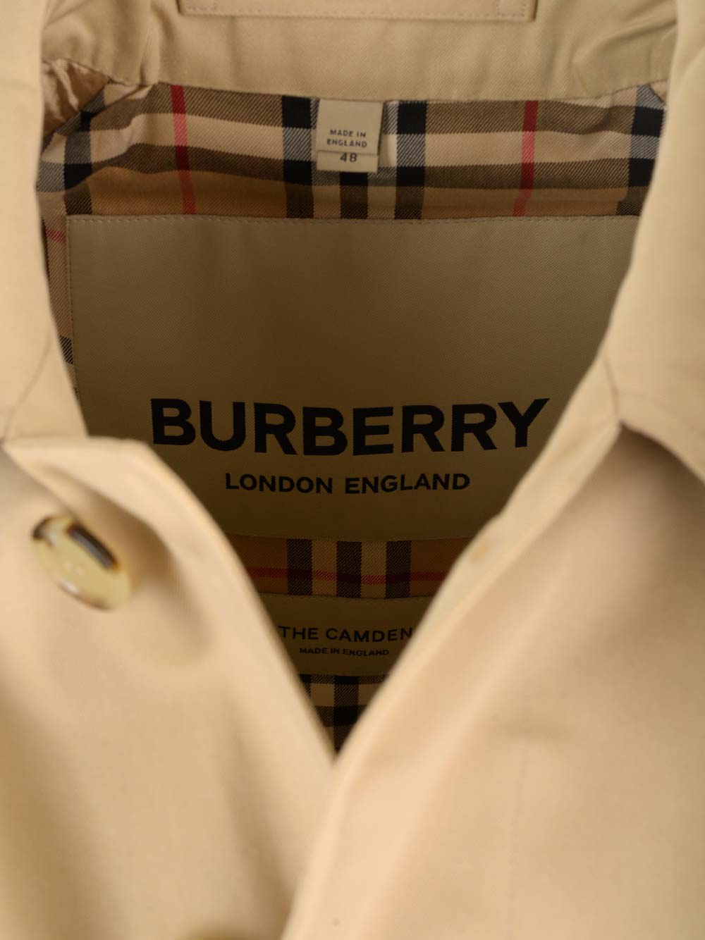 BURBERRY MEDIUM HONEY CAMDEM COAT 