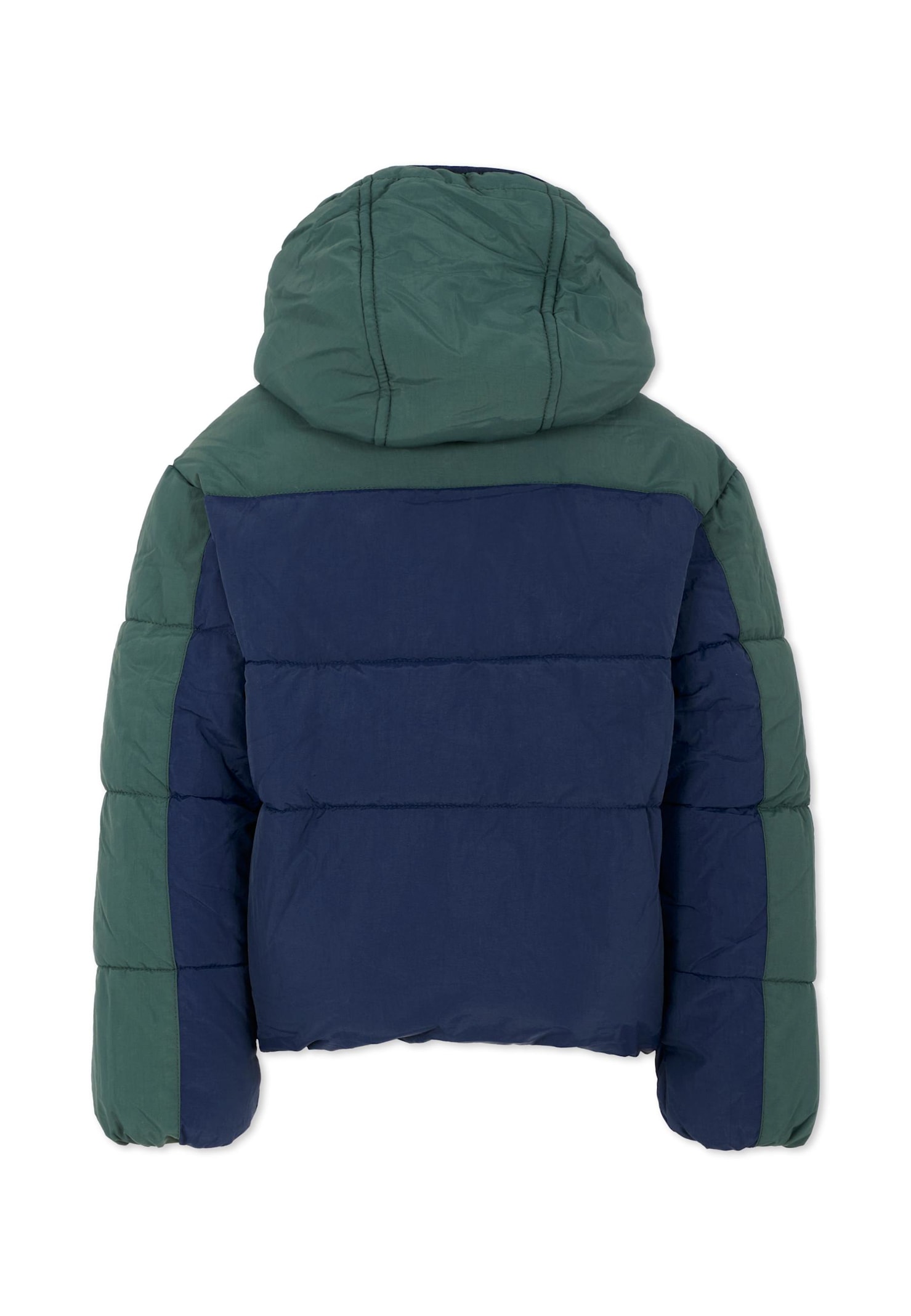 Timberland Blue Down Jacket For Boy With Logo In Blue