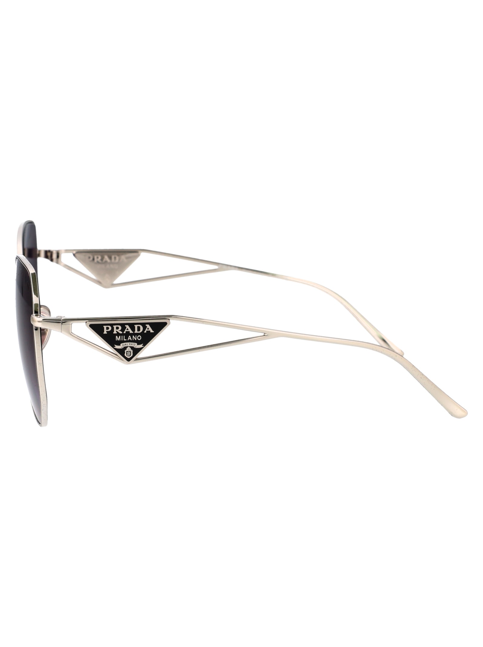 Shop Prada 0pr 57ys Sunglasses In 1bc5d1 Silver