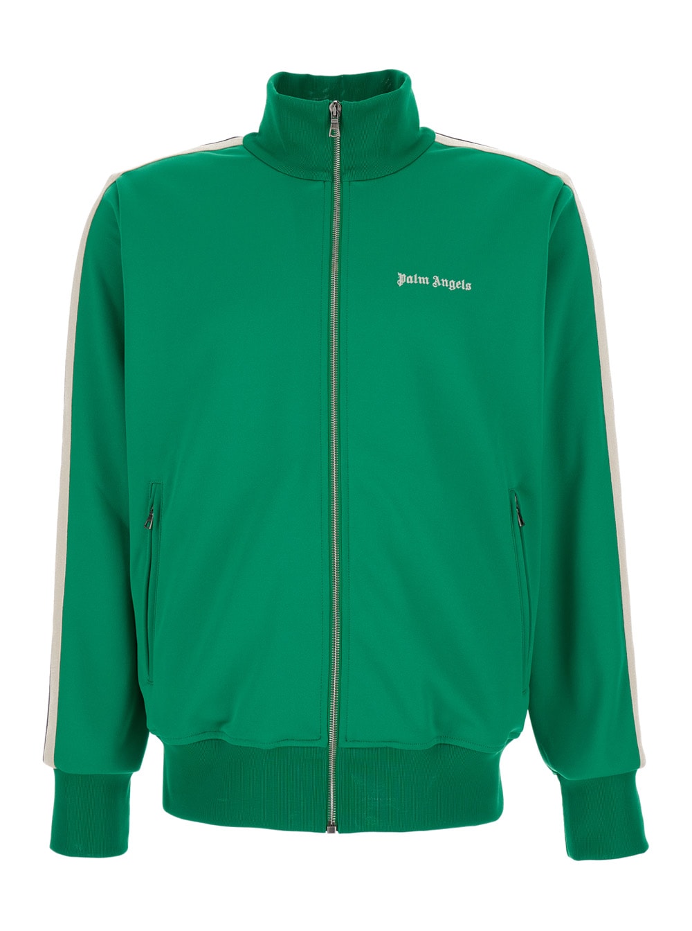 Palm Angels Classic Logo Track Jacket In Green