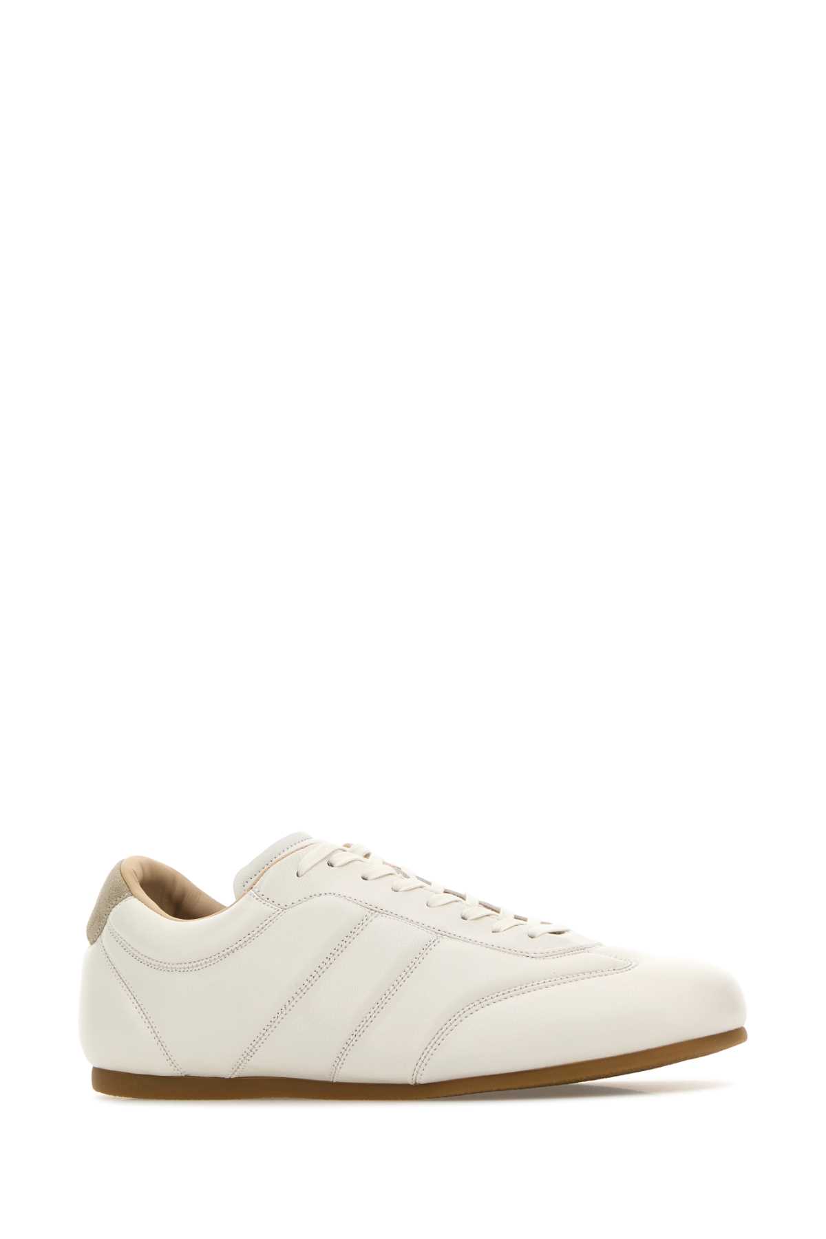 Lemaire Beige Lamb Leather Sneaker In Neutral