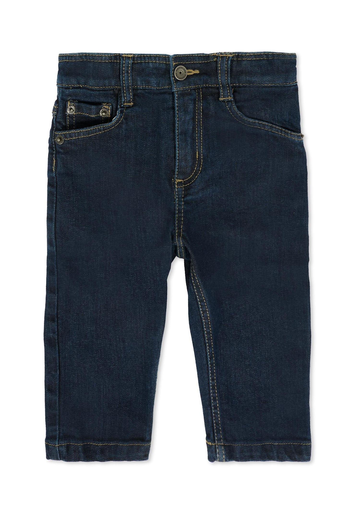 Timberland Denim Jeans For Baby Boy With Patch In Blue