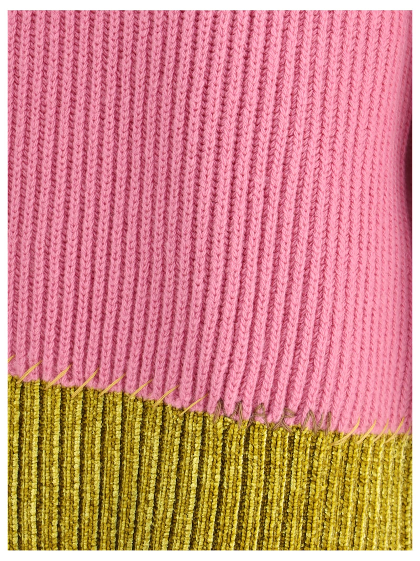 Marni Color Block Wool Sweater In Pink