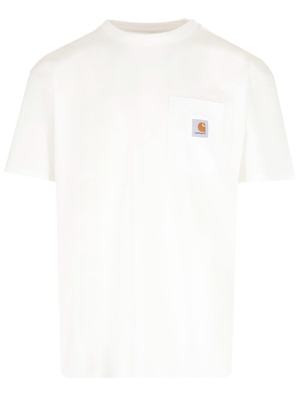 Carhartt Wip Cotton T-shirt With Logo Patch In White