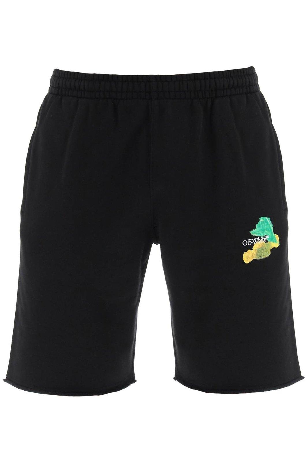 Off-White Logo Printed Track Shorts