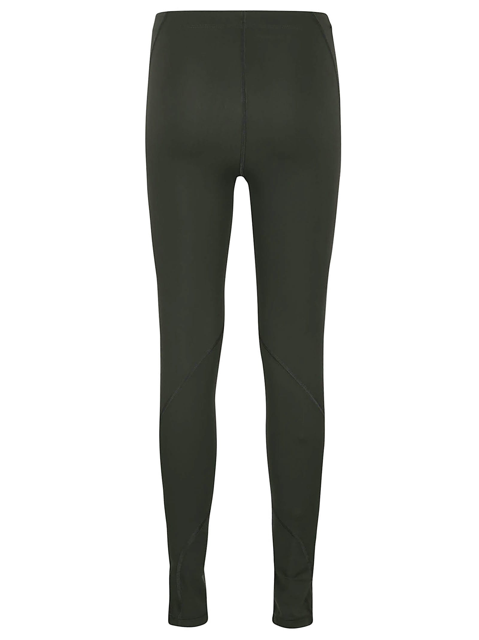 Jil Sander Leggings With Printed Logo In Thyme Green