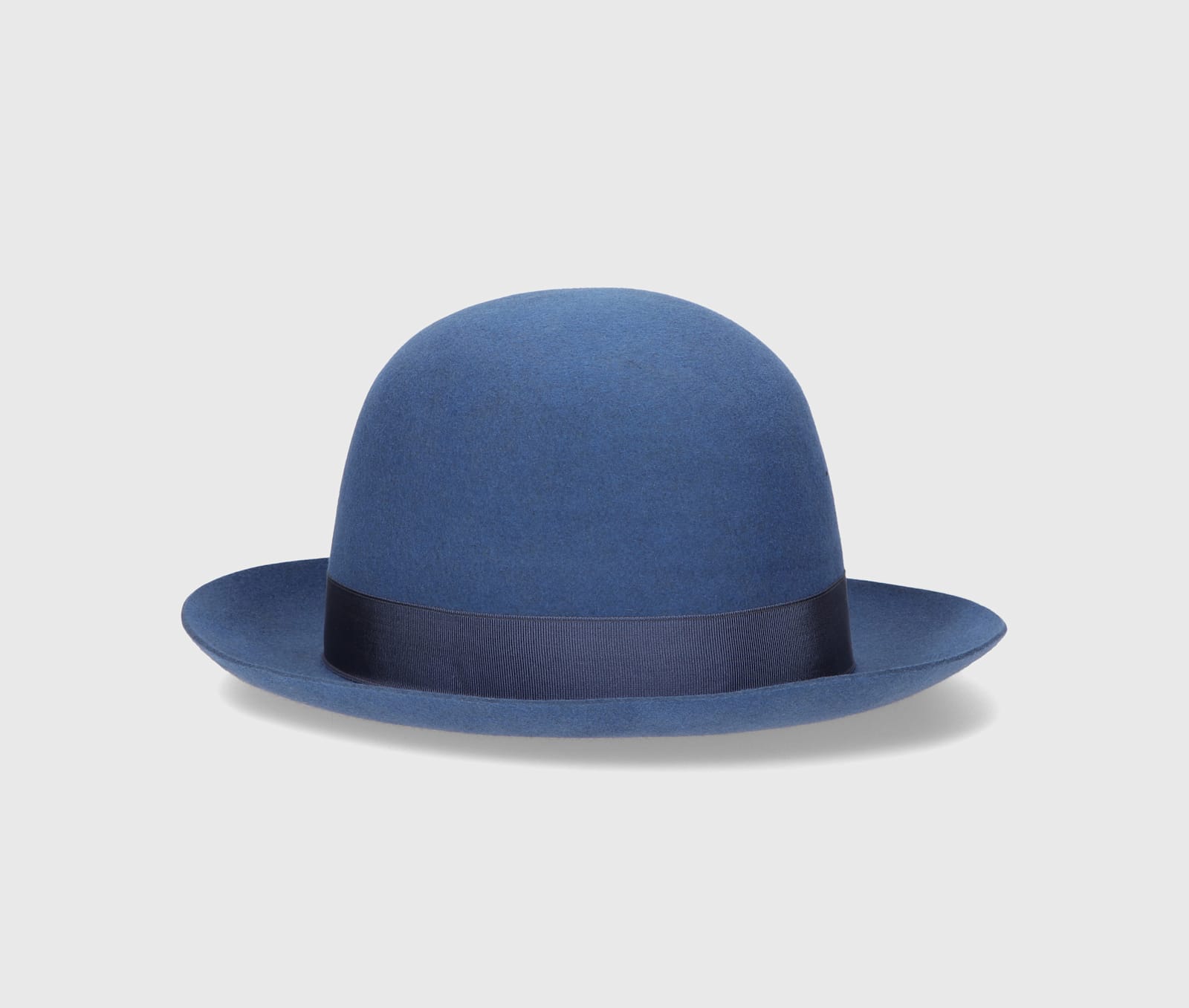 Shop Borsalino Claudio Alessandria Felt Rollable In Denim, Tone On Tone Hatband