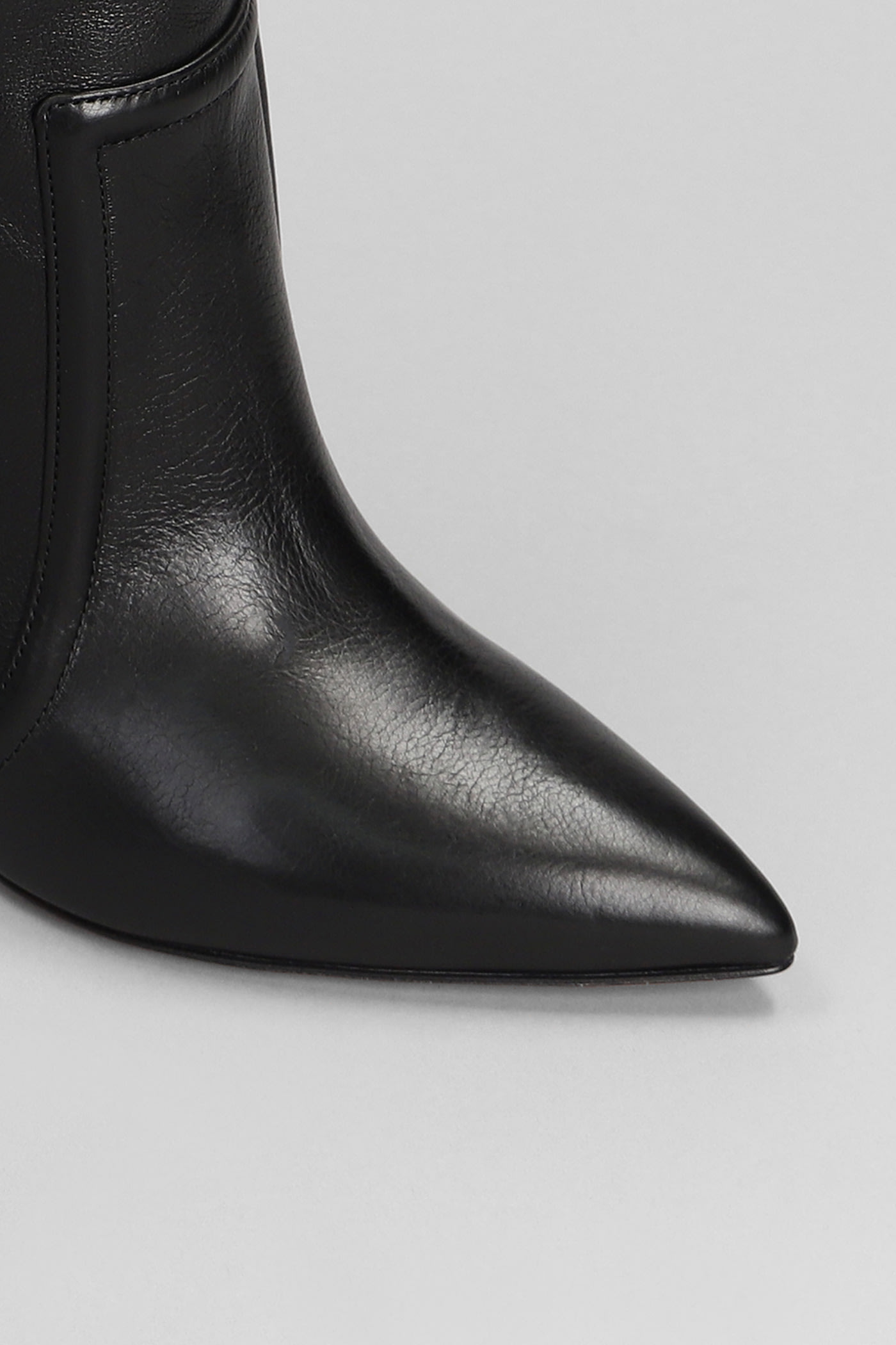 Shop Paris Texas High Heels Ankle Boots In Black Leather