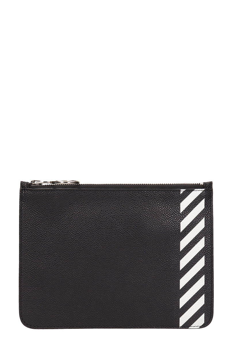 Off-White Off-White Black Leather Clutch Bag In - black - 10927829 | italist