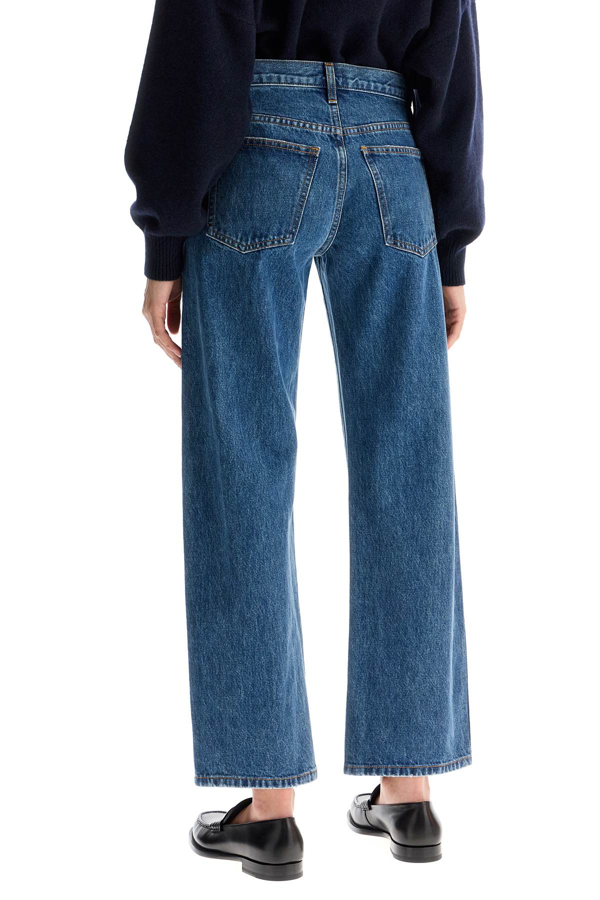 Shop Khaite Cropped Kerrie Jeans In Boone (blue)