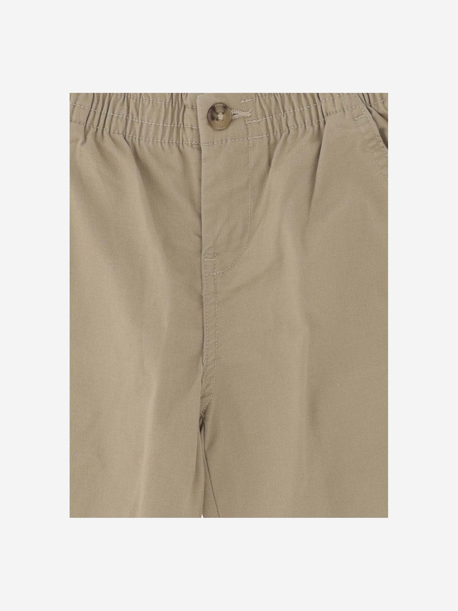 Shop Polo Ralph Lauren Stretch Cotton Logo Pants In Khaki