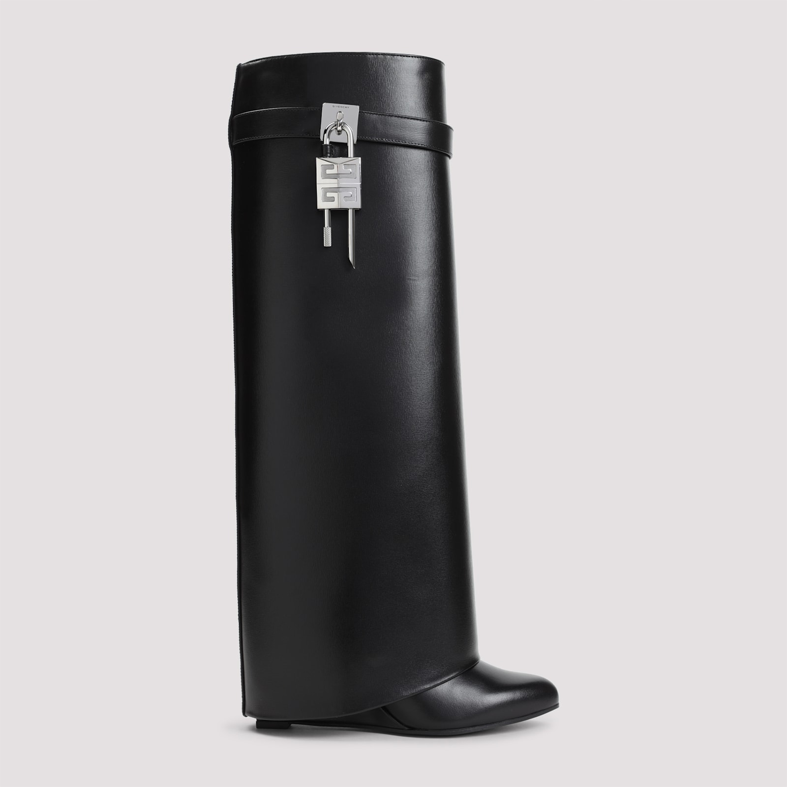 Givenchy High-heeled Boots With Structured Silhouette And Decorative Detail In Black