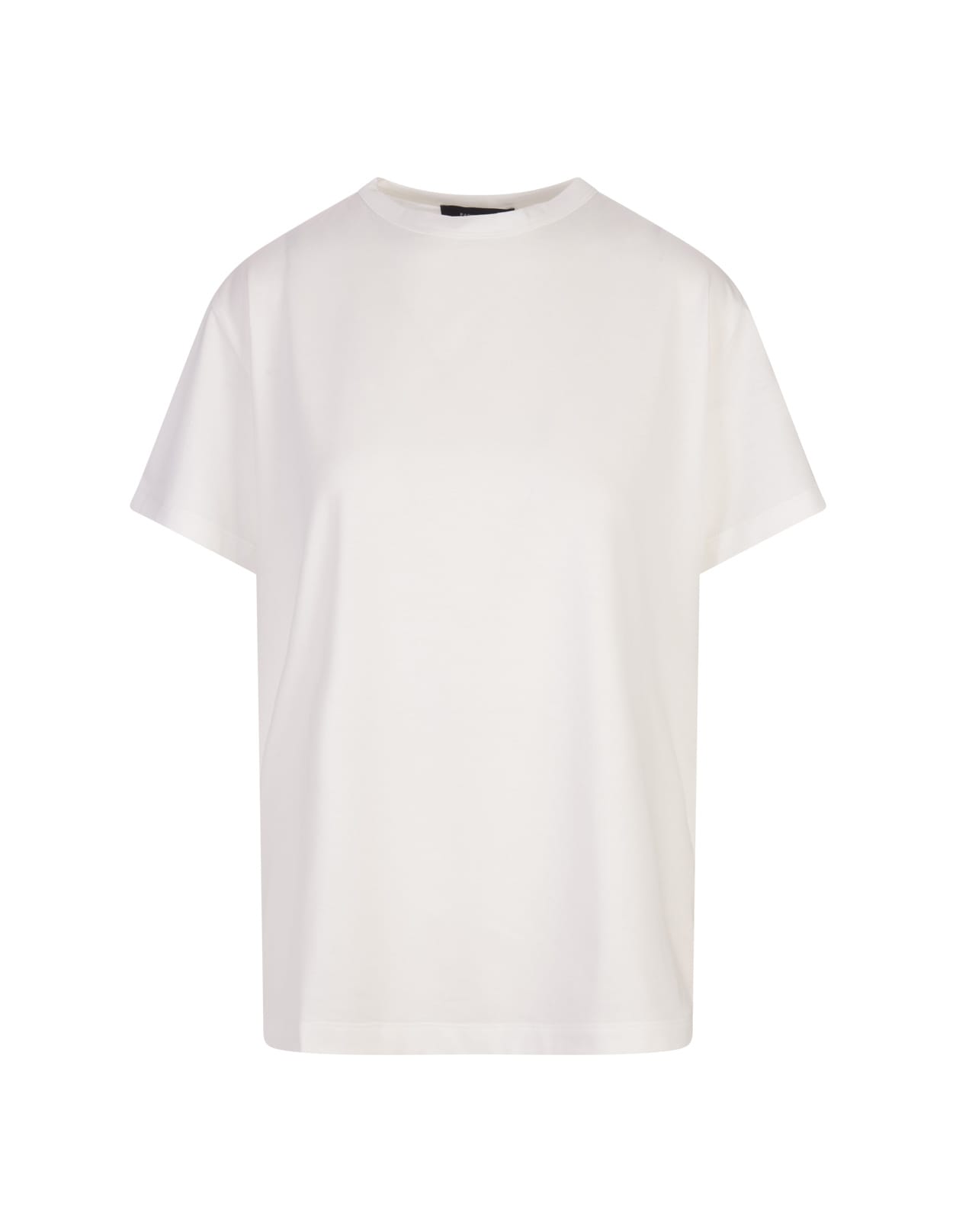 White Cotton And Viscose T-shirt