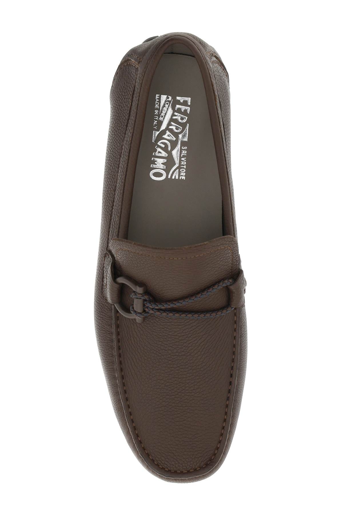 Ferragamo Gancini-ornament Driver Loafers